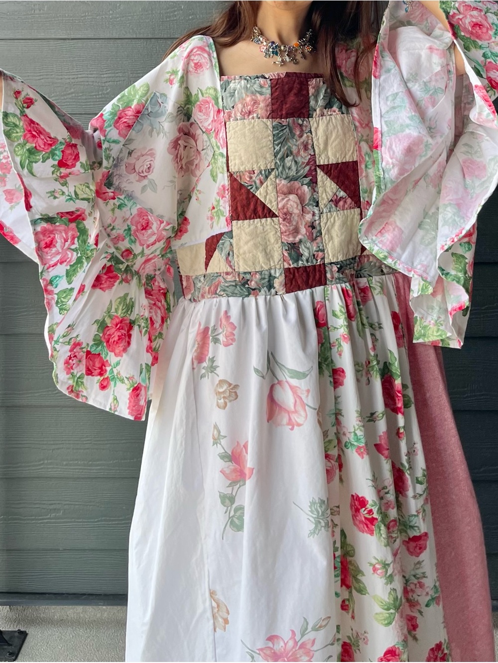 Quilt Garden | Handmade Reversible Vintage Quilt Dress SKU 07301